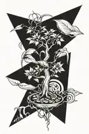 money tree tattoo design idea