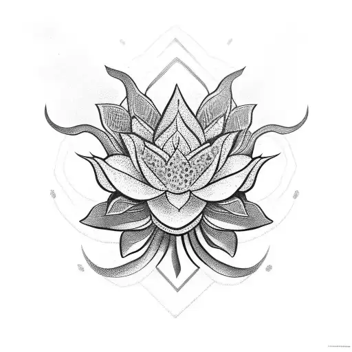 Cobra wrapped around a lotus flower tattoo design idea