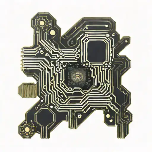 Black and metal gold parts motherboard  ATX cpu ram 12 pin power connector circuits gpu tattoo design idea