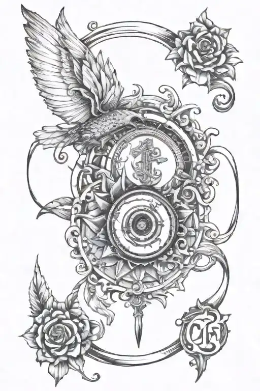 CHOSEN ONE spelled tattoo design idea