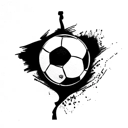 siluet of messi with world cup tattoo design idea