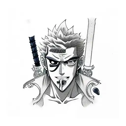 roronoa zoro mixed with ichigo tattoo design idea