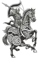 polish hussar Irish Celtic knot tattoo design idea