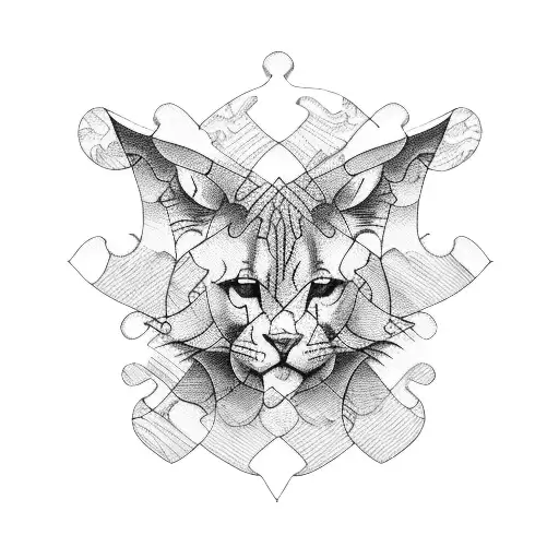 puzzle tattoo design idea