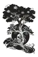 poison tree tattoo design idea