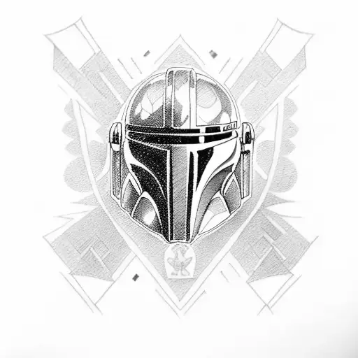 mandalorian star wars tattoo design idea
