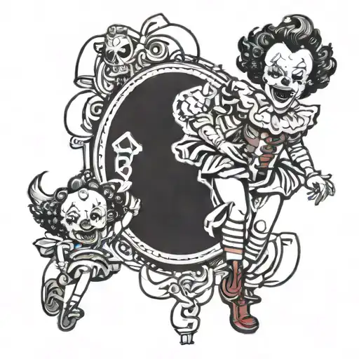 pennywise  + betty boop bondage BDSM all tattoo design idea