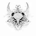 Sun and Moon tattoo design idea