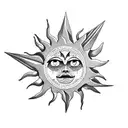 Sun and Moon tattoo design idea