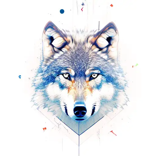 wolf fiddle  tattoo design idea