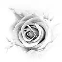 two roses with clouds tattoo design idea