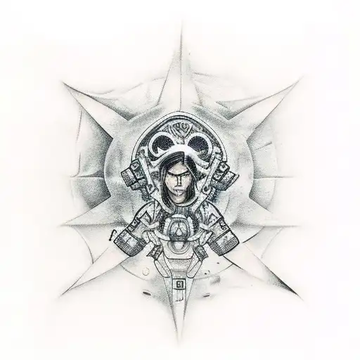 Lara Croft, temple tattoo design idea