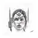 Lara Croft tattoo design idea