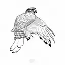a red-tailed hawk tattoo design idea