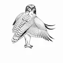 a red-tailed hawk tattoo design idea