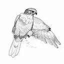 a red-tailed hawk tattoo design idea