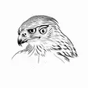 a red-tailed hawk tattoo design idea