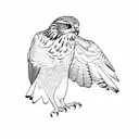 a red-tailed hawk tattoo design idea