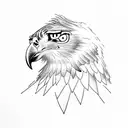 a red-tailed hawk tattoo design idea