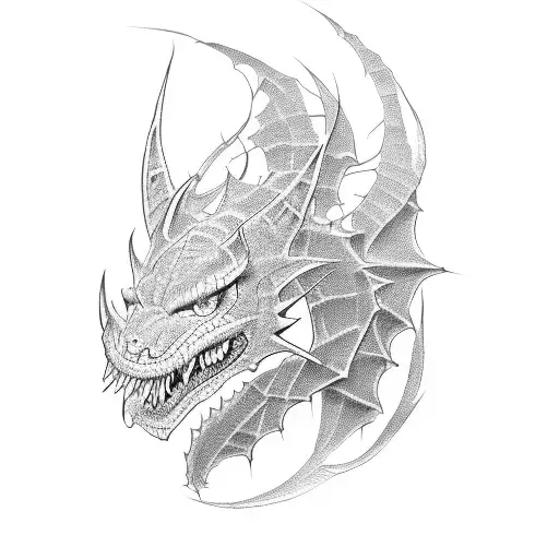 shadow dragon tattoo design idea