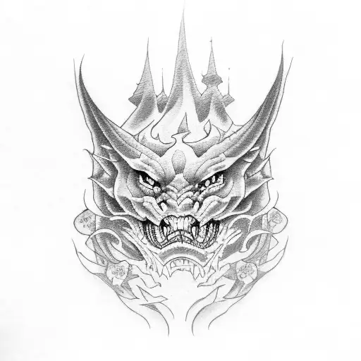 shadow dragon clan tattoo design idea