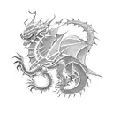 shadow dragon tattoo design idea