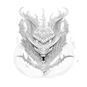 shadow dragon clan tattoo design idea