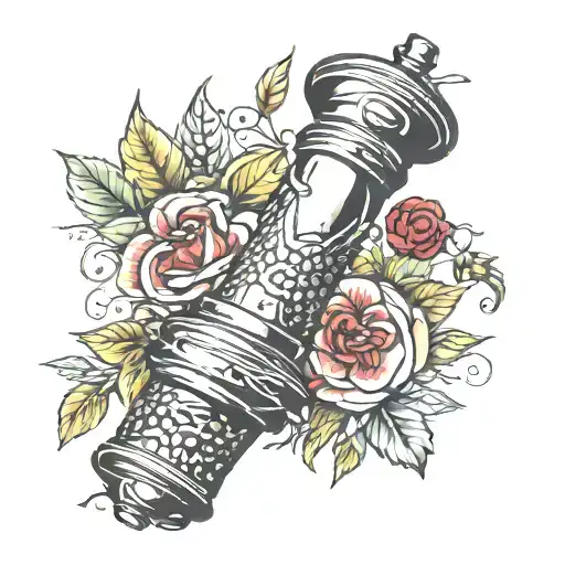 pepper grinder tattoo design idea