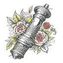 pepper grinder tattoo design idea