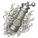 pepper grinder tattoo design idea