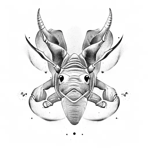 Rhino Beetle  tattoo design idea