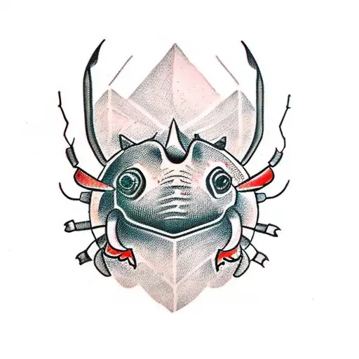 Rhino Beetle  tattoo design idea
