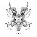 Rhino Beetle  tattoo design idea