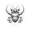 Rhino Beetle  tattoo design idea