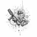 Glock gangster tattoo design idea