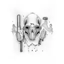 Glock gangster tattoo design idea