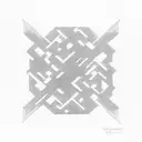 999 shaped like a maze tattoo design idea