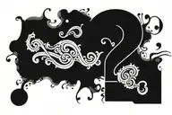 question mark tattoo design idea