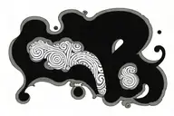 question mark tattoo design idea