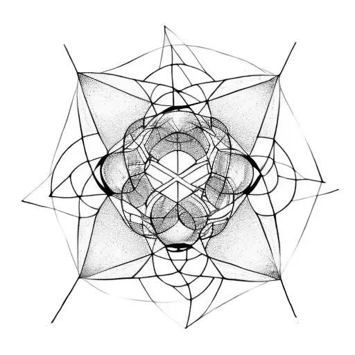 metatron cube tattoo design idea