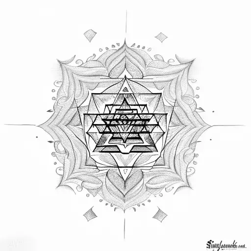 sri yantra tattoo design idea
