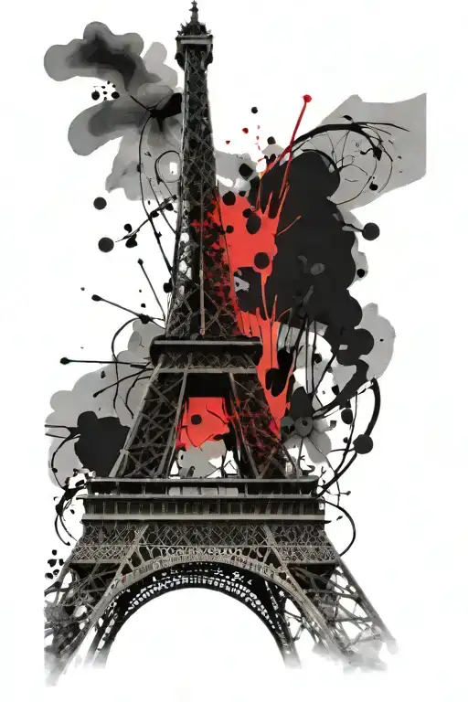 eiffel tower tattoo design idea