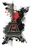 eiffel tower tattoo design idea