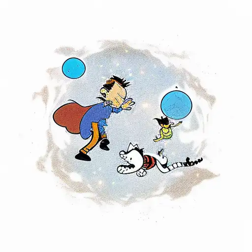 Calvin and Hobbes startrek tattoo design idea