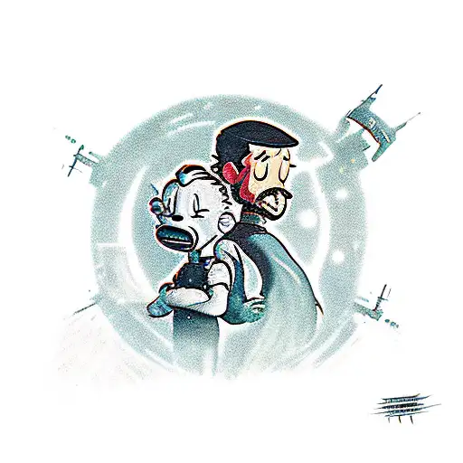 Calvin and Hobbes startrek tattoo design idea