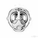 gas mask tattoo design idea