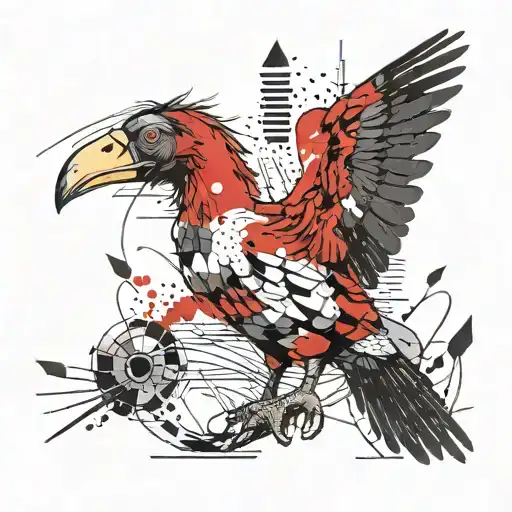dodo bird soaring tattoo design idea