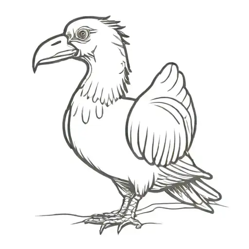 dodo bird soaring tattoo design idea