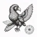 dodo bird soaring tattoo design idea