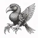 dodo bird soaring tattoo design idea